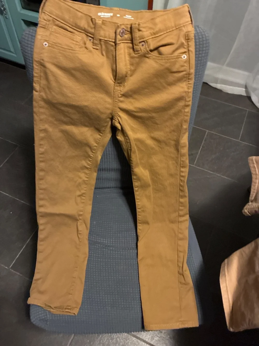 4 pairs tan pants /old navy boys / cat and jackpants size 10